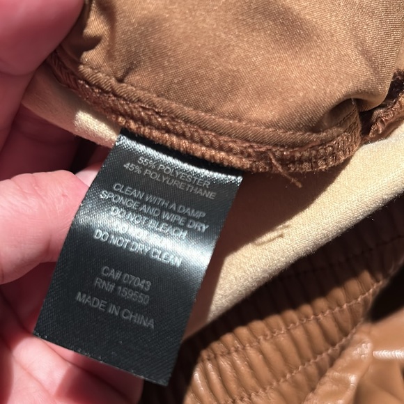 NWT Ladies faux leather Joie cognac dress pants sizes-2x - Picture 10 of 11